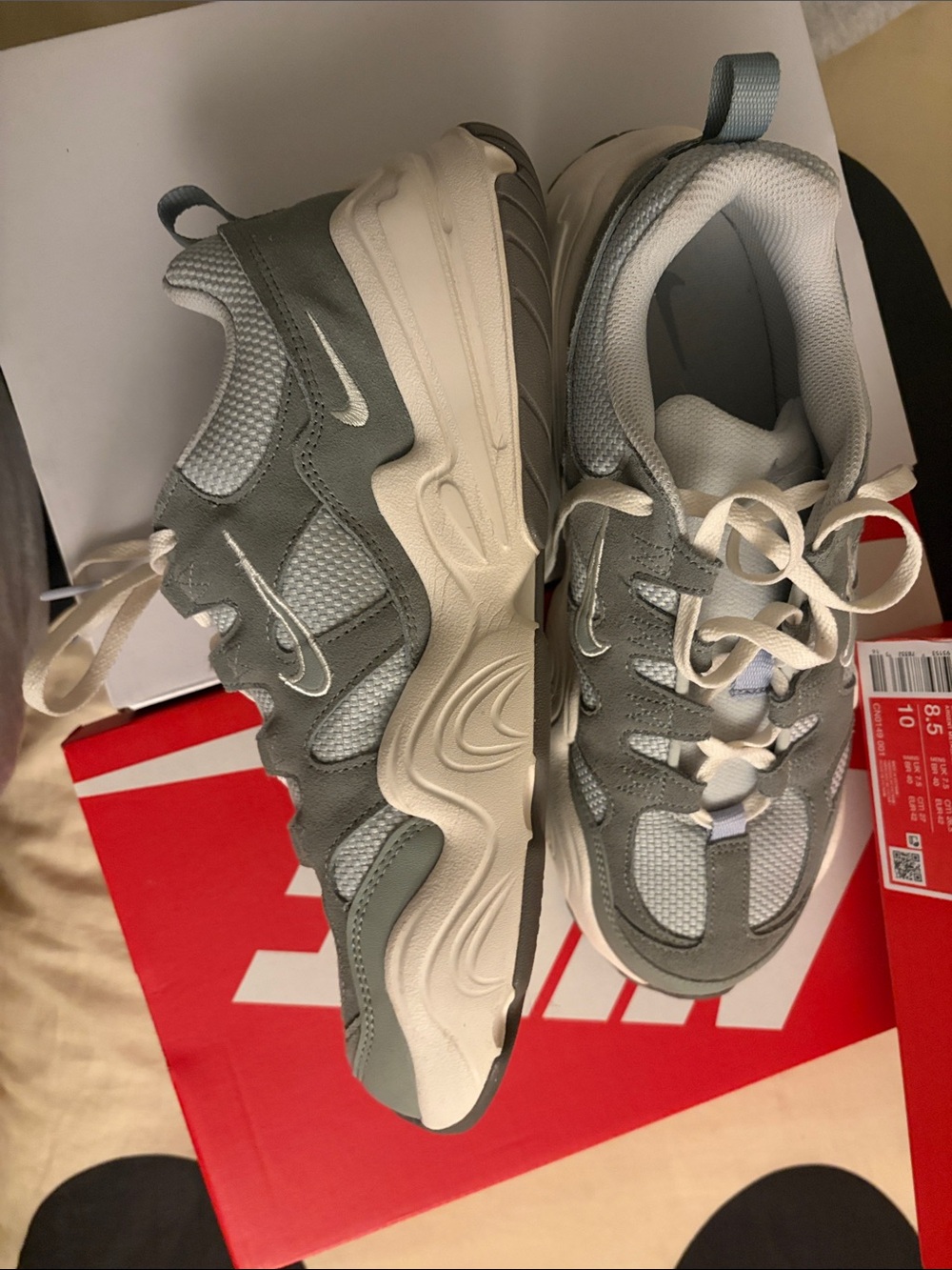 Blue and white Nike Hera size 10 women/8.5 men. *Without shoe box